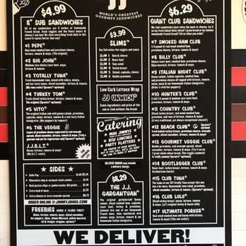 Jimmy John's - Menu - Sandwiches Near Me - Hoover, Alabama