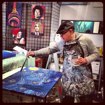 PAZAN GALLERY - Pazán at work painting 3D art. - Art Galleries Near Me - Mississauga, Ontario PAZAN GALLERY - Pazán at work painting 3D art. - Art Galleries Near Me - Mississauga, Ontario