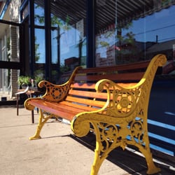Orono's General Store - Yellow bench outside perfect for taking a load off...