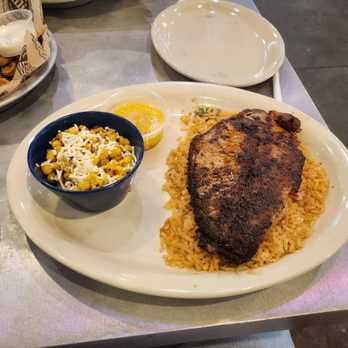 Willie's Grill & Icehouse - Blackened Fish, Seasoned Rice, Roasted Corn - American Near Me - Spring, Texas