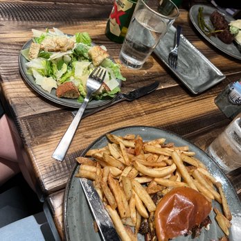 Salt & Stone - Caesar Salad with no dressing? Burger ordered med rare - well done, fries listed as truffle, no truffle. - Salad Near Me - Durant, Oklahoma