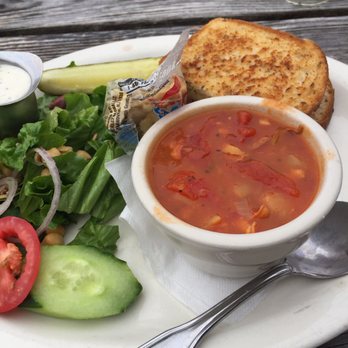 Warren House Pub - Half a Reuben sandwich half a salad and half a cup of manhattan chowder only $12 - American Near Me - Cannon Beach, Oregon Warren House Pub - Half a Reuben sandwich half a salad and half a cup of manhattan chowder only $12 - American Near Me - Cannon Beach, Oregon