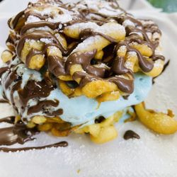 Sweet Drip Dessert Cafe - Cookie Monster ice cream sandwich