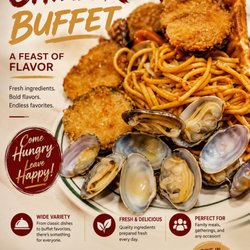 China King Buffet - Big plate, big flavor, zero regrets.
Load up on all your Chinese buffet favorites--from savory meats and noodles to fresh veggies .