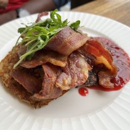 Potato pancakes with pork Potato pancakes with pork