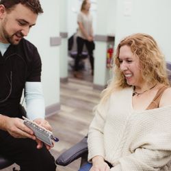 Belpre Dental Studio - Dr. Huffman and patient