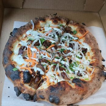 Hapa Pizza - My half burnt bahn mi $15 - Pizza Near Me - Beaverton, Oregon Hapa Pizza - My half burnt bahn mi $15 - Pizza Near Me - Beaverton, Oregon