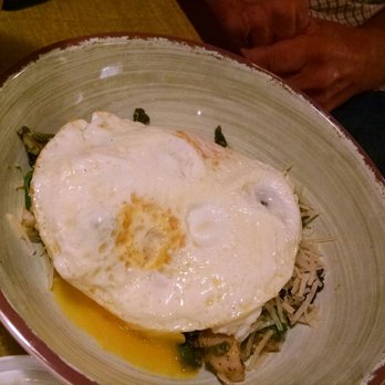 Courtyard by Marriott Buffalo Amherst/University - Bowl with kale, pesto, parmesan and two eggs one of which you can see was busted upon arrival - Hotels Near Me - Buffalo, New York Courtyard by Marriott Buffalo Amherst/University - Bowl with kale, pesto, parmesan and two eggs one of which you can see was busted upon arrival - Hotels Near Me - Buffalo, New York