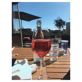 Pinstripes - Cranberry mimosa - New American Near Me - Houston, Texas
