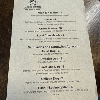 Model Citizen Cocktail - Food menu - Bartending Schools Near Me Model Citizen Cocktail - Food menu - Bartending Schools Near Me