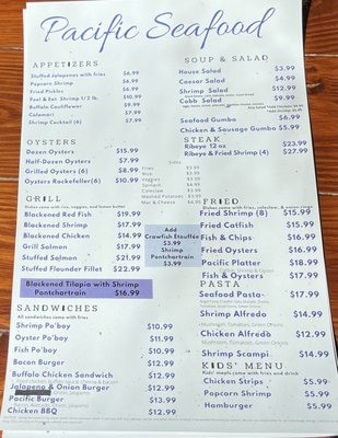 Menu photo 5 Pacific Seafood San Leon, TX
