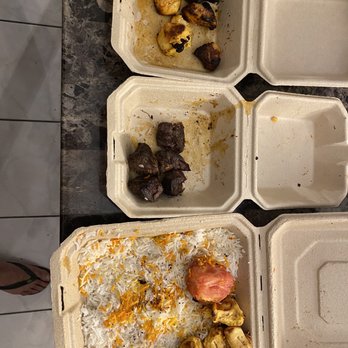 Rice Mediterranean Kitchen - Sirloin (Kubideh) Rice and two Side Chicken (Joojeh) Kabob Skewer - Mediterranean Near Me - Coral Gables, Florida Rice Mediterranean Kitchen - Sirloin (Kubideh) Rice and two Side Chicken (Joojeh) Kabob Skewer - Mediterranean Near Me - Coral Gables, Florida