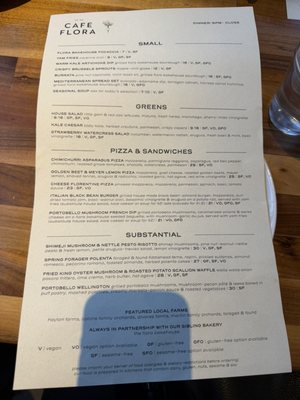 Menu photo 2 Cafe Flora Seattle, WA Menu photo 2 Cafe Flora Seattle, WA