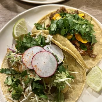 Minero - Fried Catfish Taco (front), Steak taco (back). Both tasty but the steak was the best! - Mexican Near Me - Atlanta, Georgia Minero - Fried Catfish Taco (front), Steak taco (back). Both tasty but the steak was the best! - Mexican Near Me - Atlanta, Georgia