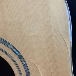 Vig Guitars - Close up of worst damage