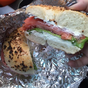The Bagelry - Nova on the run! With garlic bagel. Delish. 7$. Perfect amount of cream cheese or salmon. - Bagels Near Me - Silver Spring, Maryland The Bagelry - Nova on the run! With garlic bagel. Delish. 7$. Perfect amount of cream cheese or salmon. - Bagels Near Me - Silver Spring, Maryland
