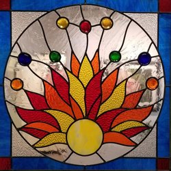 ARTclectic Art Gallery - "Sunfire", a stained glass art piece created by Classical Stained Glass