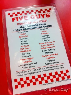 Menu photo 6 Five Guys Sunnyvale, CA