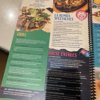 La Rumba - Menu - Mexican Near Me - Crestview, Florida