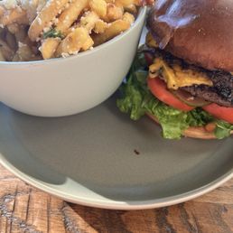 Burger (double) & truffle fries. AMAZING