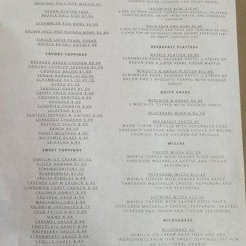 Granby Waffle Shop - Drink and bowl menu. - Breakfast & Brunch Near Me - Norfolk, Virginia