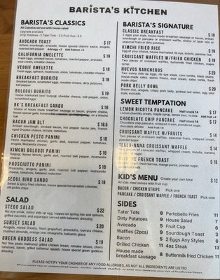 Menu photo 2 Barista's Kitchen Yorba Linda, CA