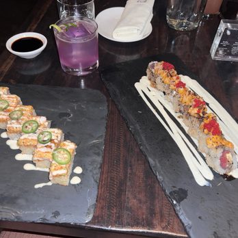 Eight Sushi Lounge - Purple Rain, Langoustine Roll and Hokkaido roll - Sushi Bars Near Me - Atlanta, Georgia