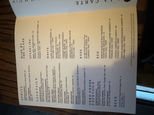 Menu photo 2 Juniper Austin, TX
