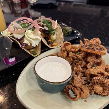 Mochuelo - Calamari and shrimp Moroccan tacos - Tapas/Small Plates Near Me - Fresno, California Mochuelo - Calamari and shrimp Moroccan tacos - Tapas/Small Plates Near Me - Fresno, California