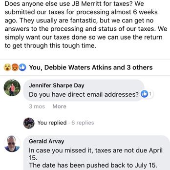 Jb Merritt & Associates - Shows history of no communication and ineptitude. - Payroll Services Near Me - Lexington, South Carolina Jb Merritt & Associates - Shows history of no communication and ineptitude. - Payroll Services Near Me - Lexington, South Carolina