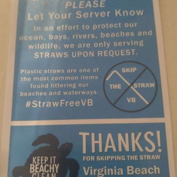 Tautog's Restaurant - Yay no straws - Seafood Near Me - Virginia Beach, Virginia