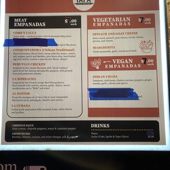 Yapa Artisan Empanadas - Menu - Food Trucks Near Me - Austin, Texas Yapa Artisan Empanadas - Menu - Food Trucks Near Me - Austin, Texas