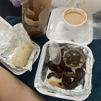 Thai Cuisine - Beef Jerky, Sticky Rice, bag of complimentary Egg Rolls, large Peanut Sauce - Thai Near Me - Las Vegas, Nevada Thai Cuisine - Beef Jerky, Sticky Rice, bag of complimentary Egg Rolls, large Peanut Sauce - Thai Near Me - Las Vegas, Nevada