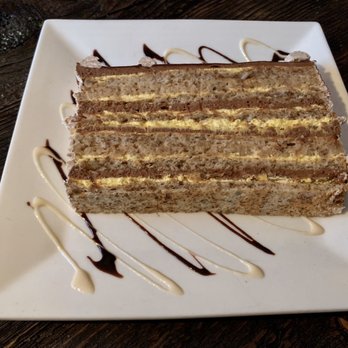 Cafe Bubamara - Walnut chocolate cake - Modern European Near Me - Clifton, New Jersey