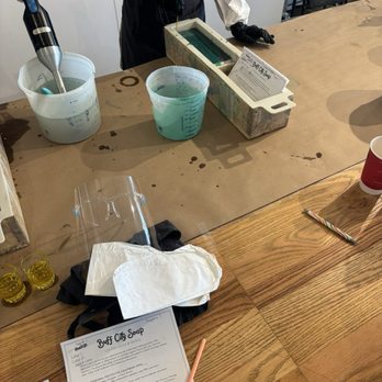 Buff City Soap - This was a hands on workshop. They provided lots of PPE too. - Cosmetics & Beauty Supply Near Me - Chamblee, Georgia Buff City Soap - This was a hands on workshop. They provided lots of PPE too. - Cosmetics & Beauty Supply Near Me - Chamblee, Georgia