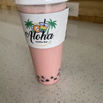 Aloha Waffle Bar - Strawberry boba - Coffee & Tea Near Me - Jacksonville, Florida Aloha Waffle Bar - Strawberry boba - Coffee & Tea Near Me - Jacksonville, Florida
