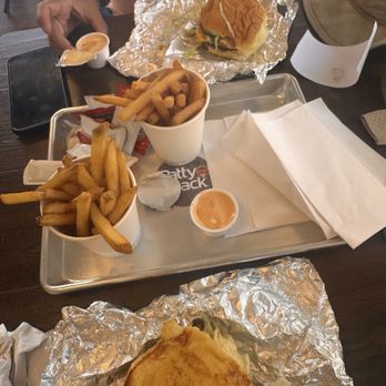 Patty Shack - Pastrami Cheeseburger with Fries Cheeseburger with Fries Maddie Melt Veggie with Fries - Burgers Near Me - Milwaukee, Wisconsin
