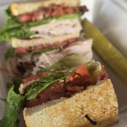 Macado's - Macado's club sandwich with pickle