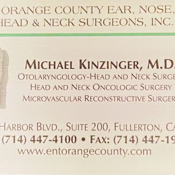 Eric Y Waki, MD - Dr. Kinzinger works out of the same office - Ear Nose & Throat Near Me - Fullerton, California