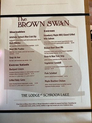 Menu photo 4 The Brown Swan Schroon Lake, NY