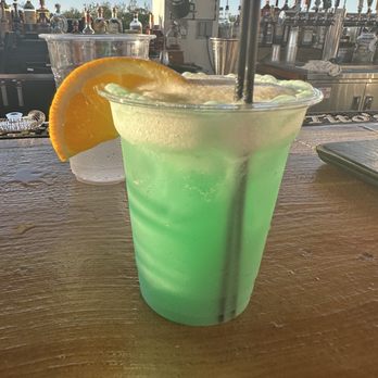 Papa Joe’s Waterfront - Blue Hawaiian with a Pina Colada topper - Seafood Near Me - Islamorada, Florida Papa Joe’s Waterfront - Blue Hawaiian with a Pina Colada topper - Seafood Near Me - Islamorada, Florida