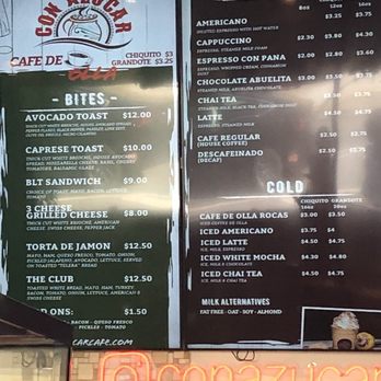 Con Azucar Cafe - Menu - Coffee & Tea Near Me - San Jose, California