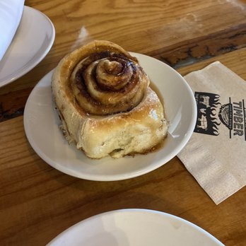 Timber Wood Fire Bistro - Cinnamon roll they bring to the table after you order - Pizza Near Me - Omaha, Nebraska Timber Wood Fire Bistro - Cinnamon roll they bring to the table after you order - Pizza Near Me - Omaha, Nebraska