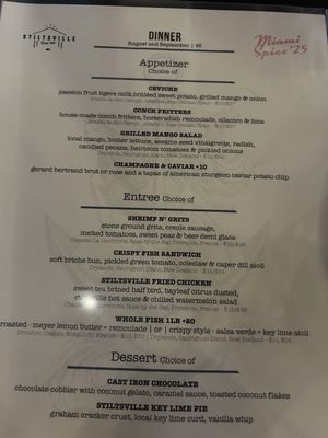Menu photo 1 Stiltsville Fish Bar Miami Beach, FL