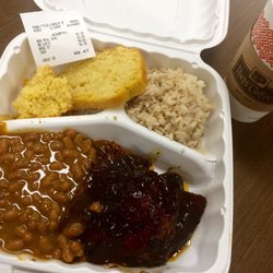 San Mateo County General Hospital - BBQ ribs plus sides plus large Latte- all for under 10 dollars July 2017