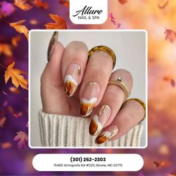 Allure Nail Spa - Sweater weather calls for cozy nail designs! We're ready to make your autumn nail dreams come true. Call us to book!