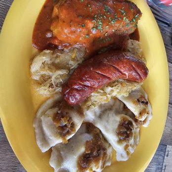 Heidi Haus - Combo platter, was only able to finish half, can't wait to eat the leftovers! - Modern European Near Me - Helen, Georgia Heidi Haus - Combo platter, was only able to finish half, can't wait to eat the leftovers! - Modern European Near Me - Helen, Georgia
