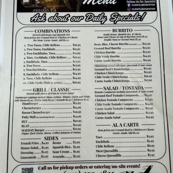 Flight Line Café - Lunch Menu - Breakfast & Brunch Near Me - Fresno, California