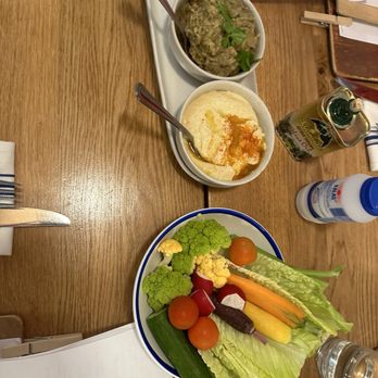 Mandolin Aegean Bistro - Turkish Sampler with Garden Vegetables - Mediterranean Near Me - Miami, Florida