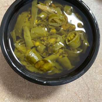 Za Cafe Pizzeria - Preserved green chillies "dipping sauce" - Pizza Near Me - Mississauga, Ontario Za Cafe Pizzeria - Preserved green chillies "dipping sauce" - Pizza Near Me - Mississauga, Ontario